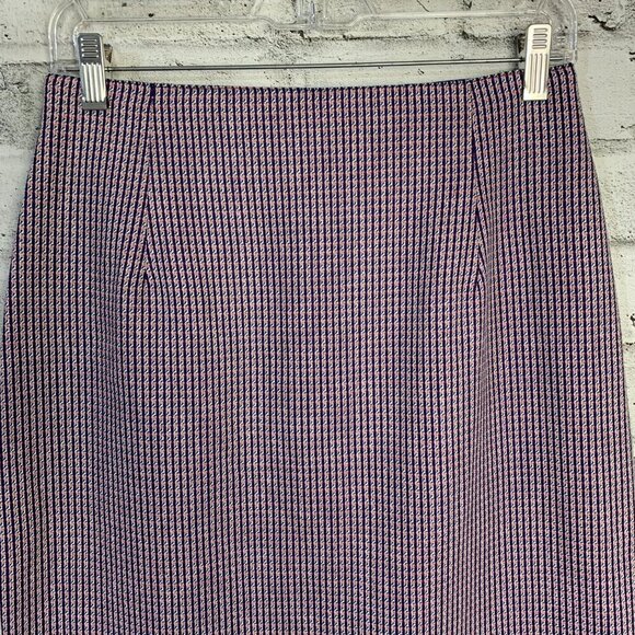 Vintage Geometric Houndstooth Knee Length Pencil Skirt - Picture 3 of 12